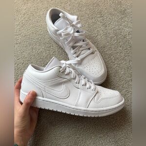 Nike All-White Low-Top Jordans